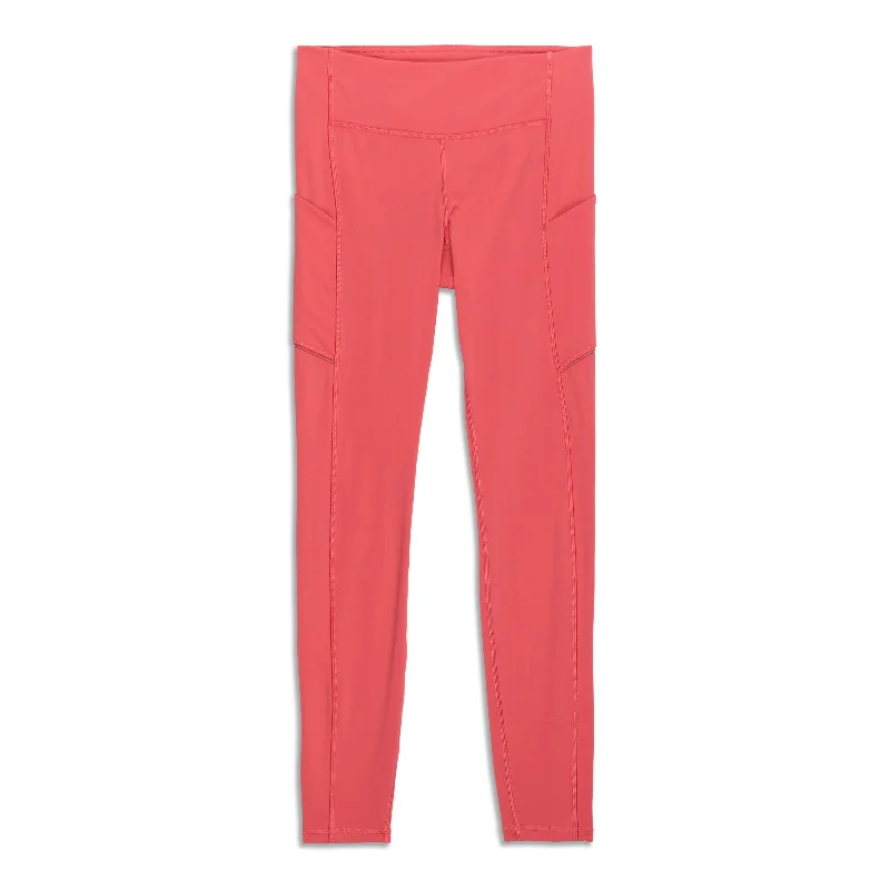 Speed Up Mid Rise Legging - Resale Trendy Foil Finish Leggings