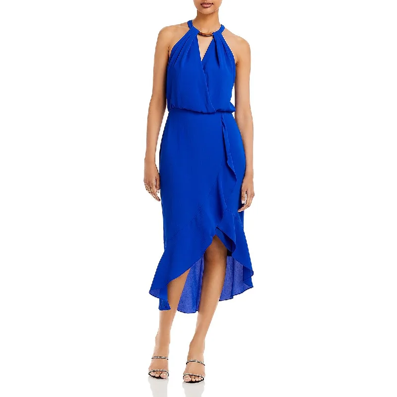 Womens Pleated Hi-Low Cocktail And Party Dress Tunics Occasion special