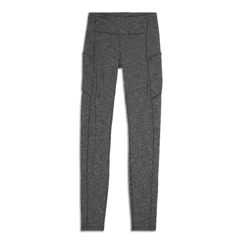 Speed Up Mid Rise Legging - Resale Elegant Shiny Black Leggings