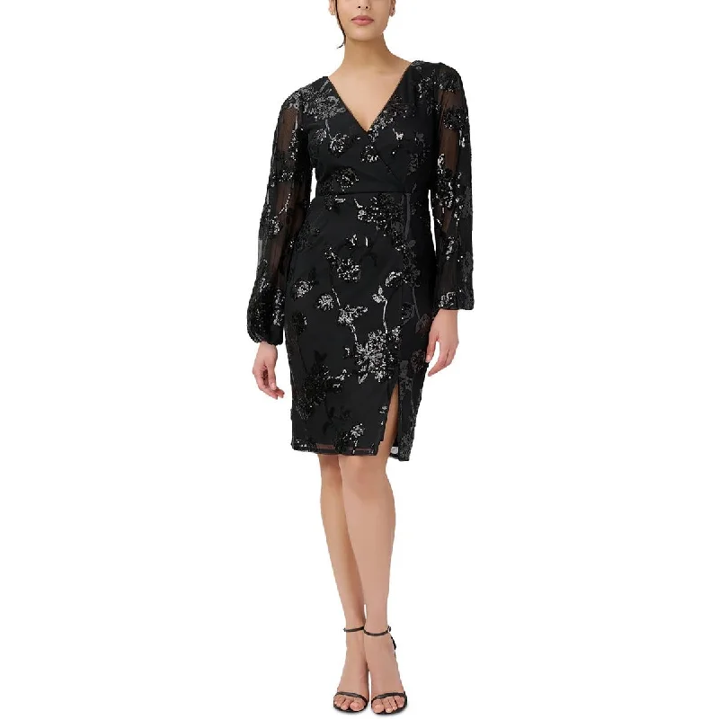 Womens Sequined Knee-Length Cocktail and Party Dress Tunics Gym athletic