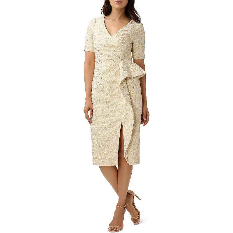Jaquard Womens Textured Knee Length Cocktail and Party Dress Tunics Vintage classic