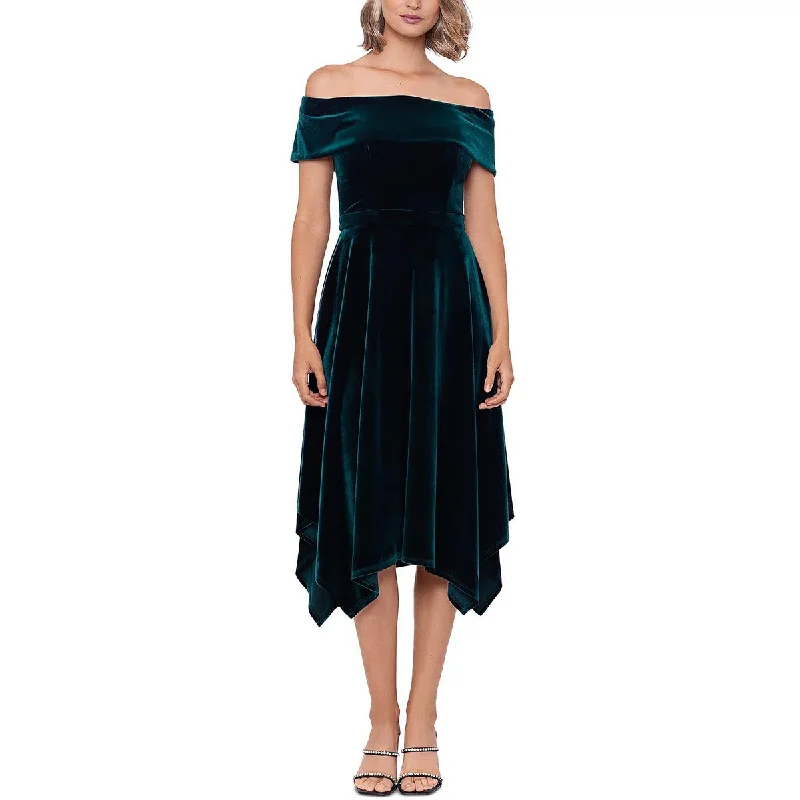 Plus Womens Velvet Knee Cocktail and Party Dress Tunics Bestseller popular