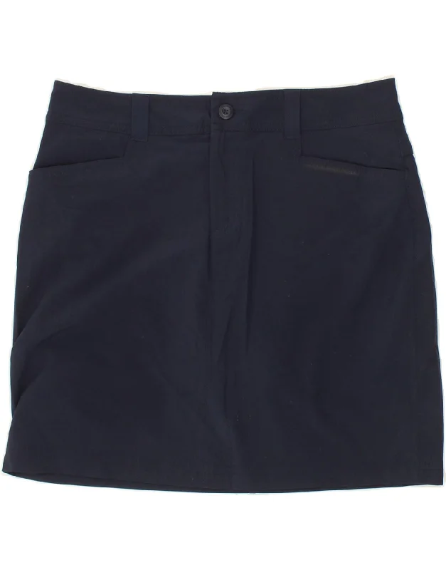 EDDIE BAUER Womens Mini Skirt US 6 Medium W30 Navy Blue Polyester linen skirt breathable EDDIE BAUER Womens Mini Skirt US 6 Medium W30 Navy Blue Polyester linen skirt breathable