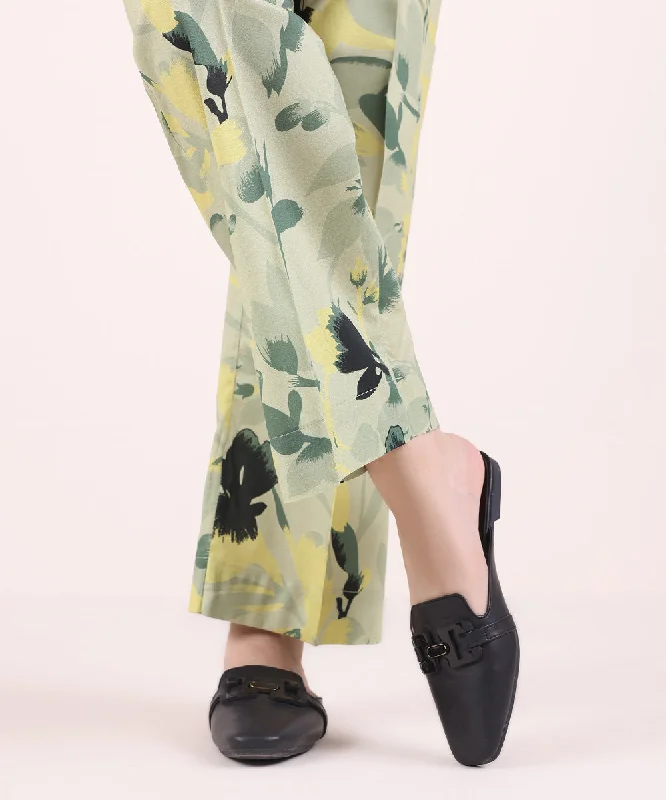 Printed Cotton Viscose Pants Trendy Printed Pants