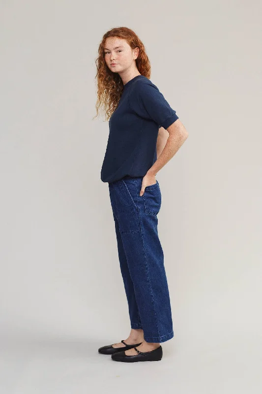 Jungmaven | Denim Ocean Pant | Medium Blue Stylish Harem Pants