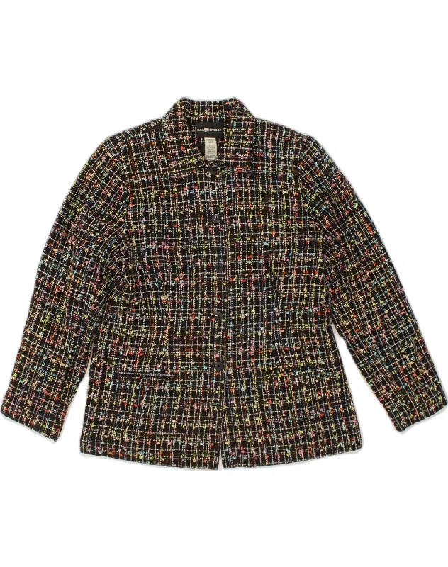 SAG HARBOR Womens 5 Button Blazer Jacket UK 14 Large Multicoloured Acrylic Denim Jacket Leather Jacket Suede Jacket SAG HARBOR Womens 5 Button Blazer Jacket UK 14 Large Multicoloured Acrylic Denim Jacket Leather Jacket Suede Jacket