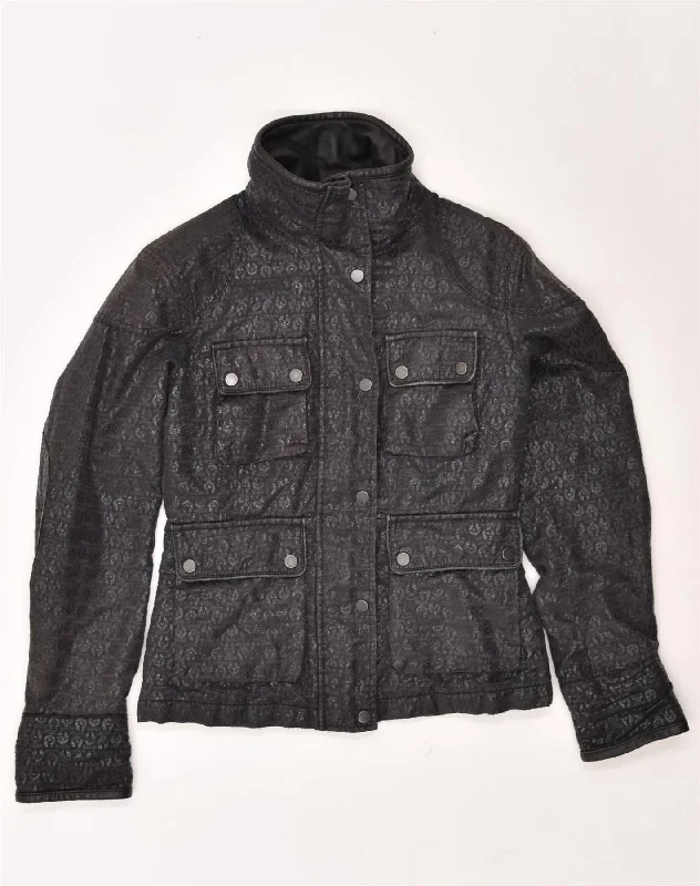 BELSTAFF Womens Utility Jacket IT 42 Medium Black Cotton V-Neck Jacket Boat Neck Jacket Square Neck Jacket BELSTAFF Womens Utility Jacket IT 42 Medium Black Cotton V-Neck Jacket Boat Neck Jacket Square Neck Jacket