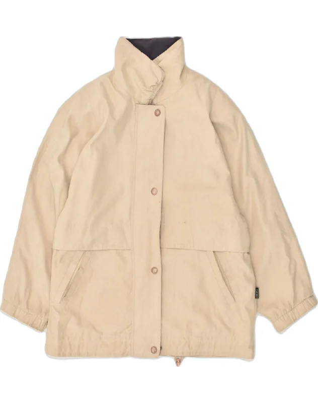 LONDON FOG Womens Oversized Utility Jacket UK 10 Small Beige Polyester Trench Coat Raincoat Waterproof Jacket LONDON FOG Womens Oversized Utility Jacket UK 10 Small Beige Polyester Trench Coat Raincoat Waterproof Jacket