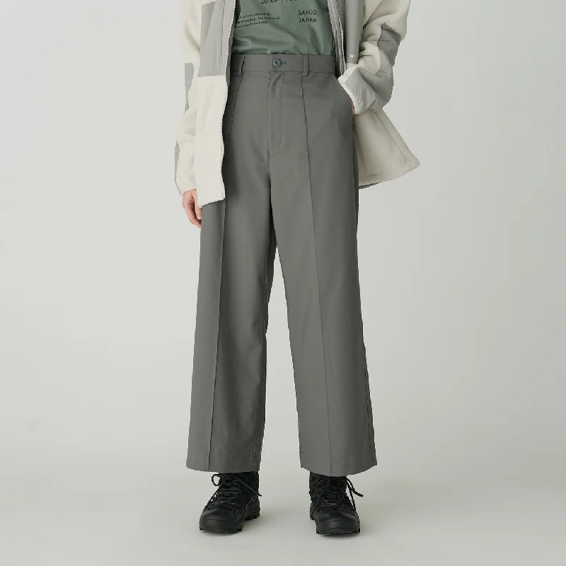 Snow Peak | Hybrid Wool Wide Pants | Grey Relaxed Lounge Trousers