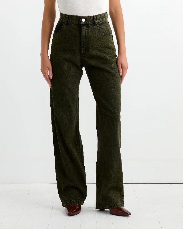 Larm Pant in Olive Chic Faux Leather Pants