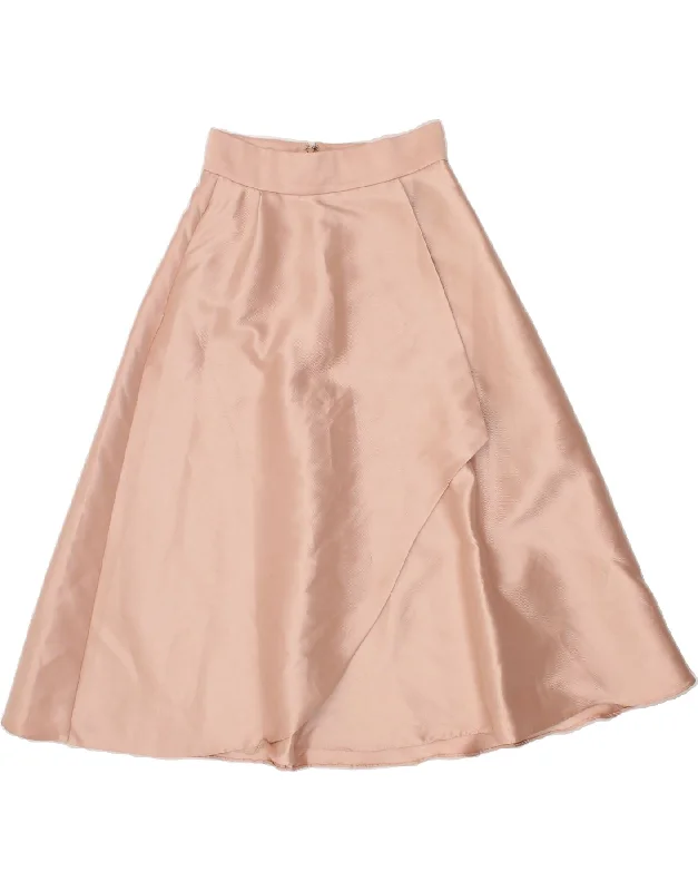COAST Womens A-Line Skirt UK 12 Medium W30  Pink Polyester denim skirt stylish