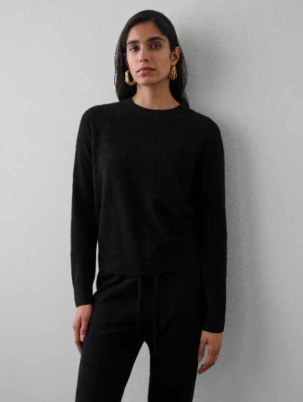 Cashmere Rib Trim Sweatshirt