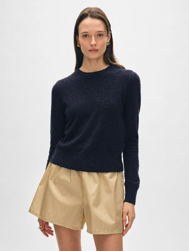 Cashmere Shrunken Crewneck