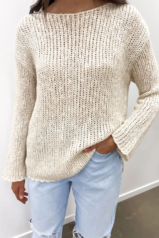 Narelle Knit Jumper Beige