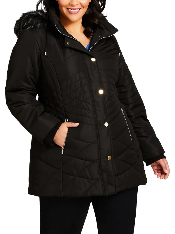 Plus Wave Womens Quilted Cold Weather Puffer Jacket