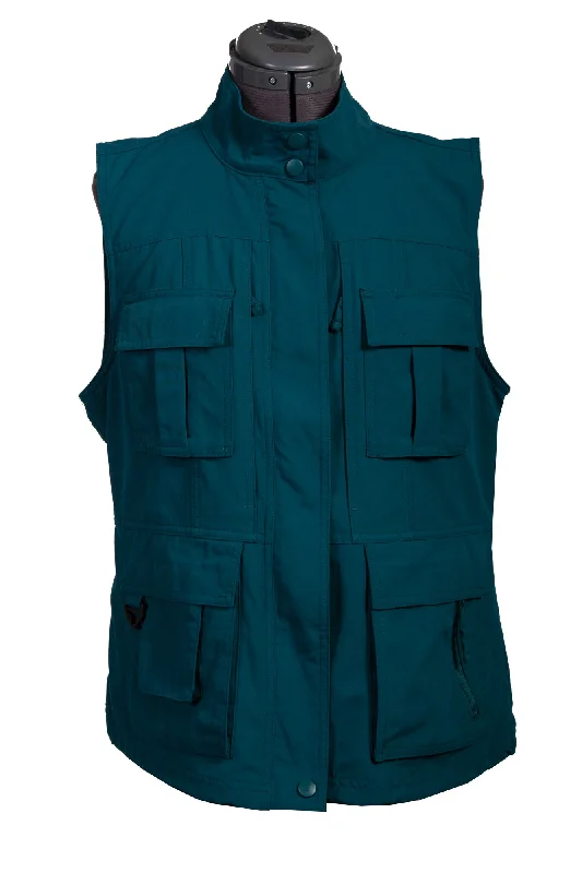 Scully Womens Deep Teal Nylon Multi-Pocket Vest