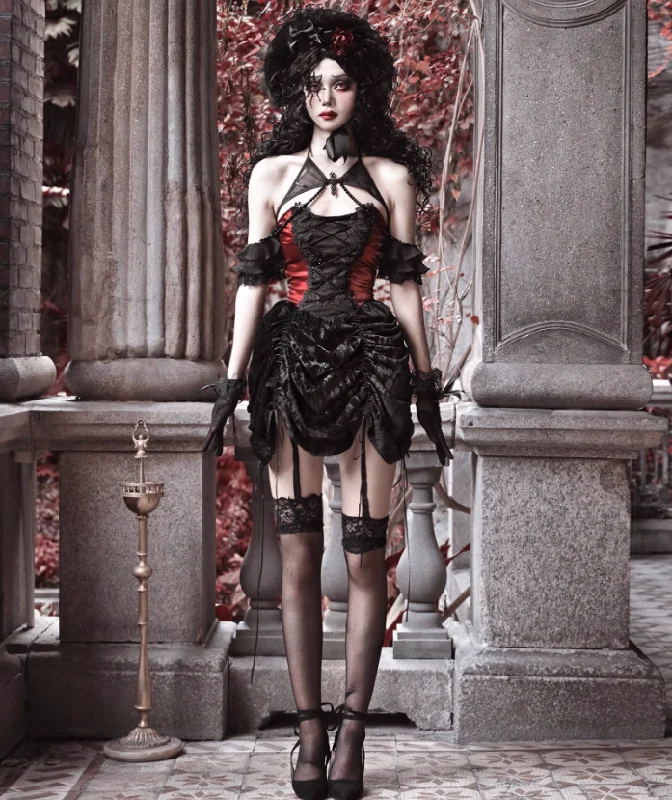 Dark Gothic Halloween Dress yv31771