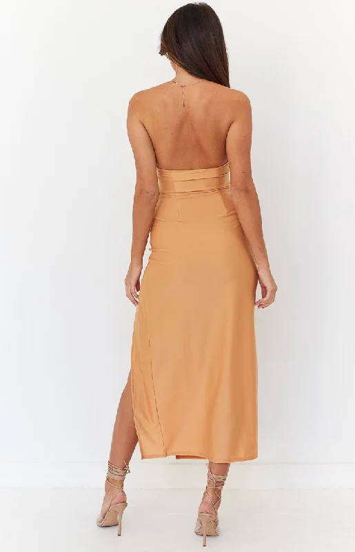 Willow Orange Midi Dress