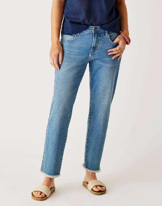 Austin Crop Jean: Blue Tide