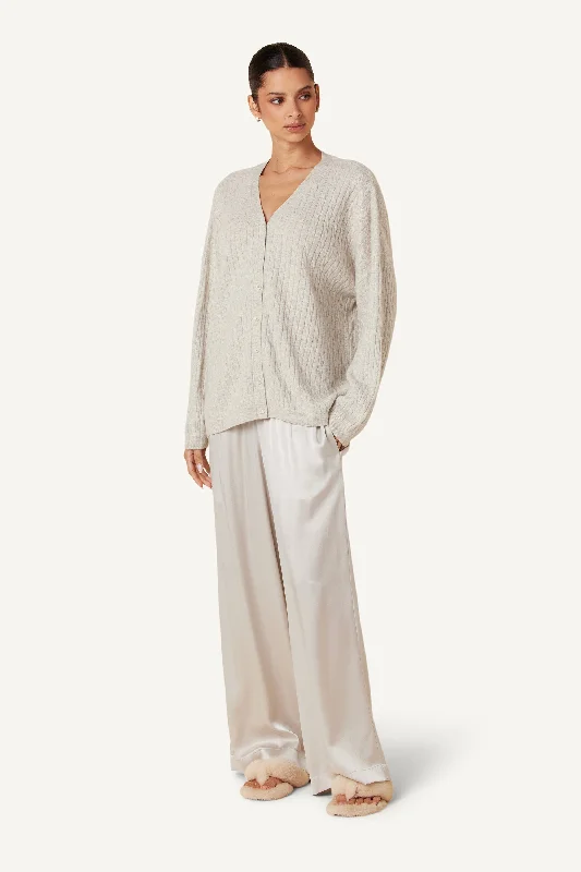 EDDIE OVERSIZED SILK PANT | BLIZZARD