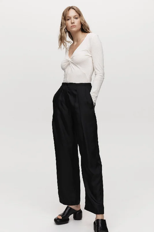 GALINA PANT - BLACK SILK