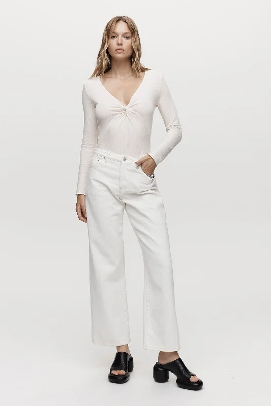 WIDE LEG JEAN - IVORY