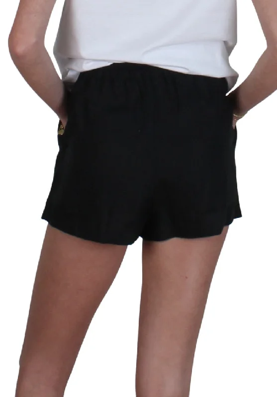 Athena Linen Short Black