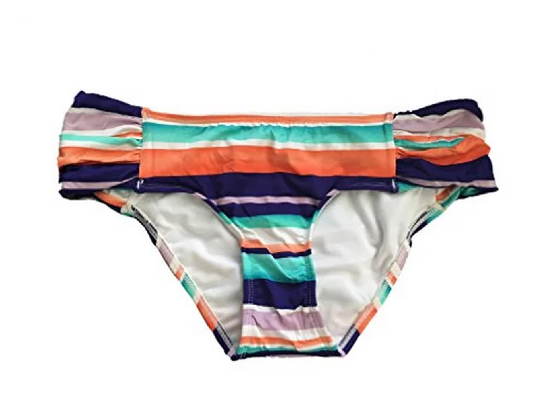 Bar III Women's Stripe Fusion Bikini Bottom, Multi, M