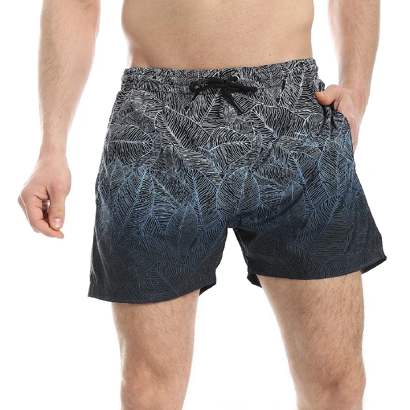 Leaf Pattern Elastic Swim Shorts (263) - Pavone