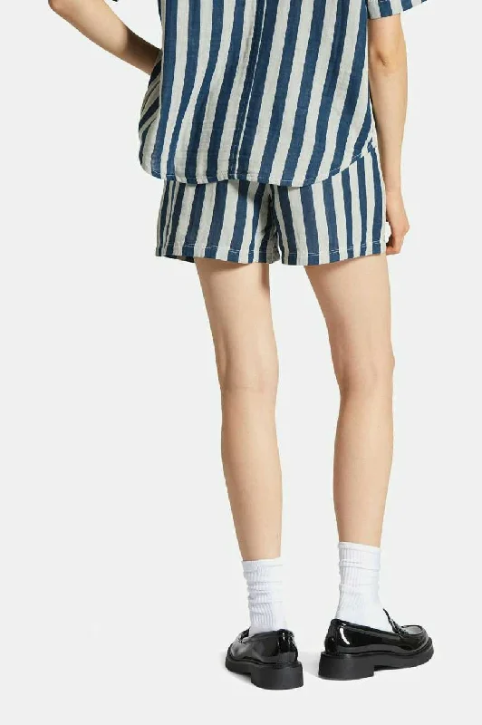 Mykonos Stripe Boxer Short - Deep Sea