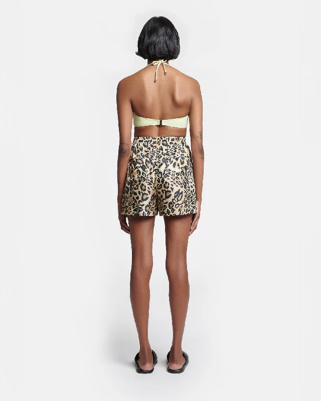 Exter - Printed Twill-Silk Boxer Shorts - Leopard