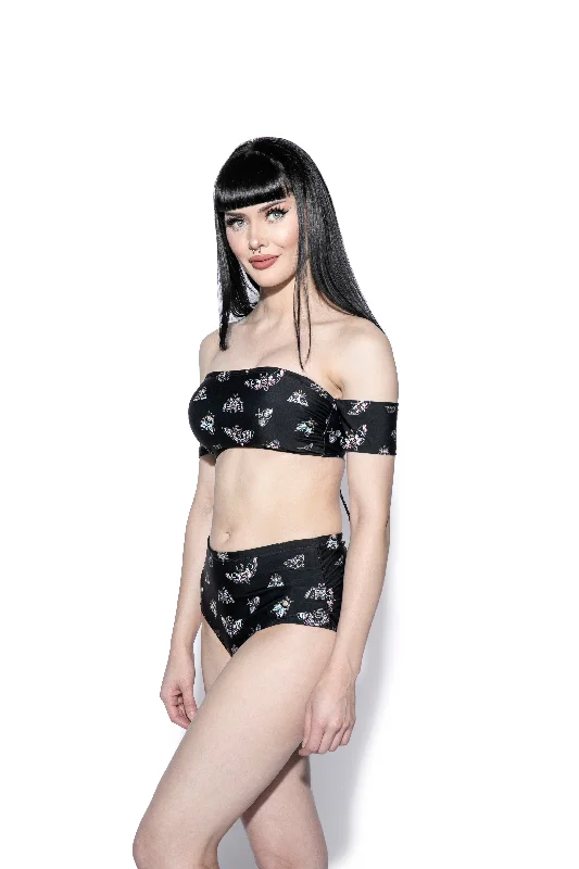 Pastel Death Moth High Waist Swim Bottom