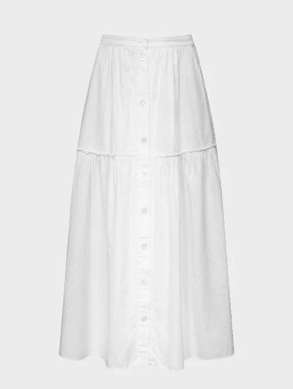 Sylvie Skirt Cotton Poplin White