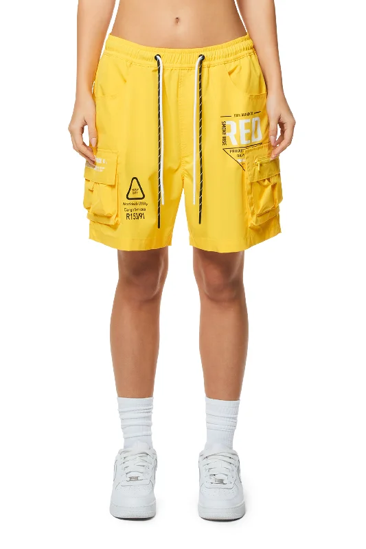 Utility Slouched Shorts - Canary