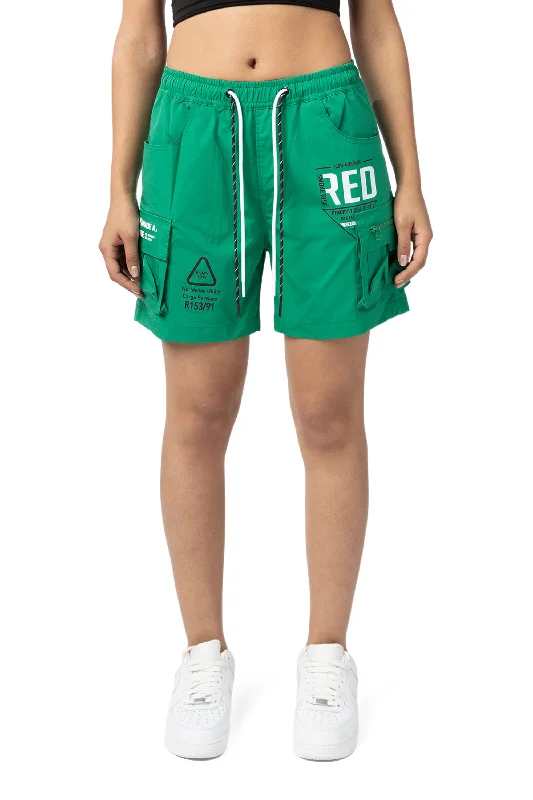 Utility Slouched Shorts - Kelly Green