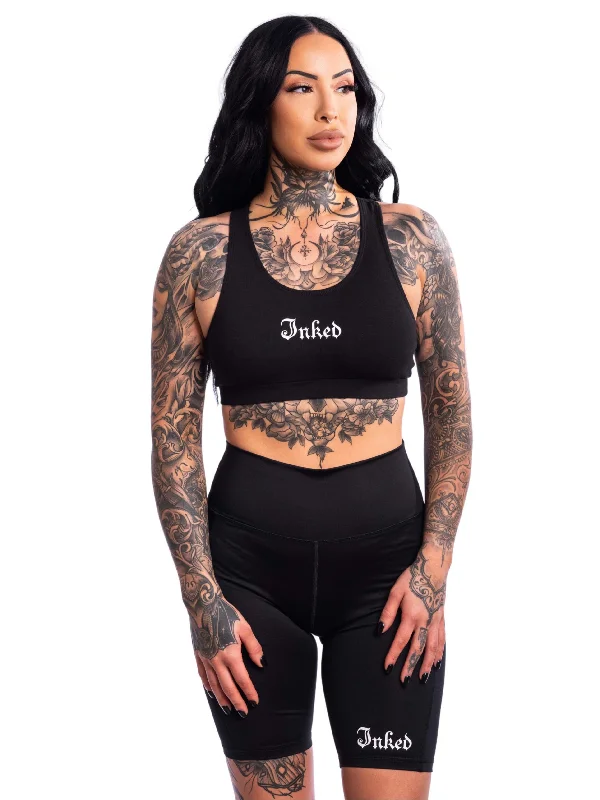 Women's Inked Logo High Waist Biker Short