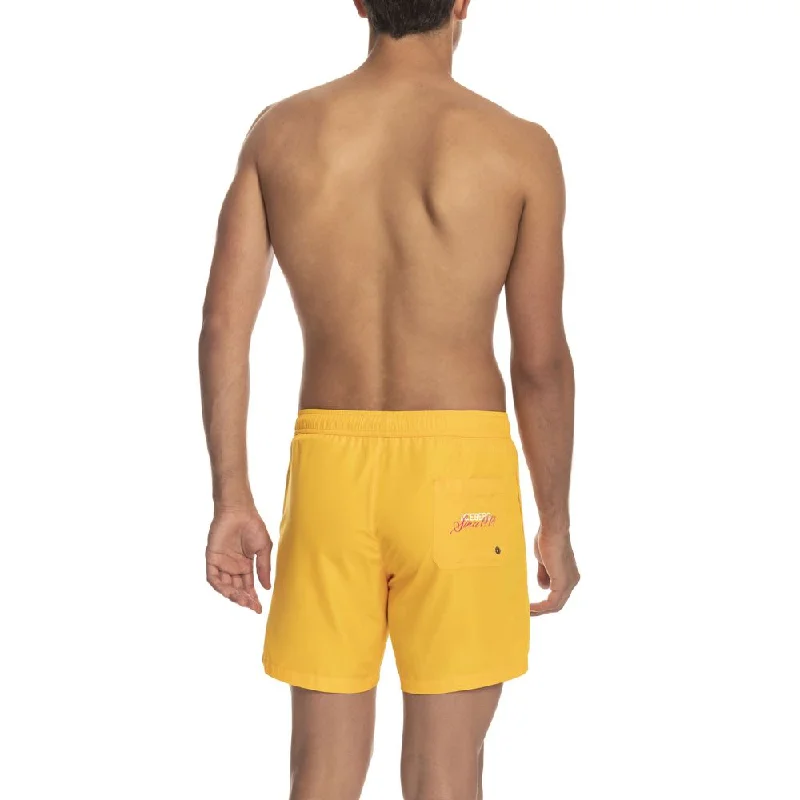 Yellow Polyester Swimwear