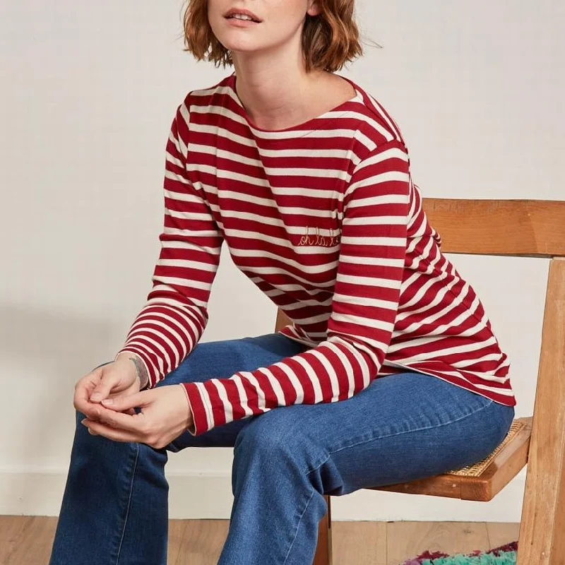 Oh La La Sailor Top (Red/Off White)