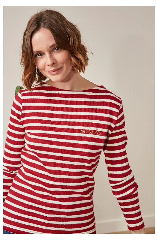 Oh La La Sailor Top (Red/Off White)