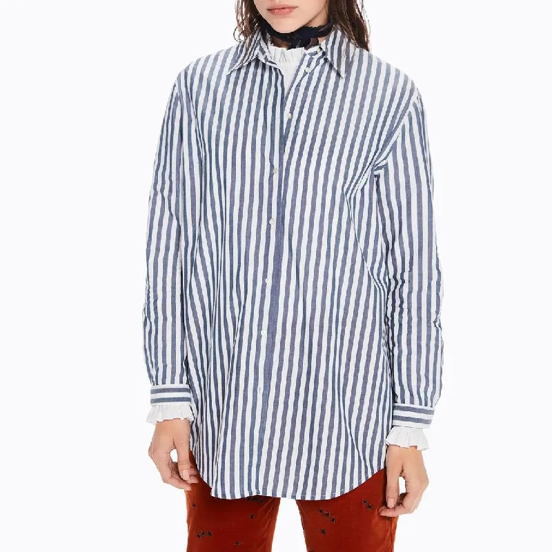 Striped Boyfriend Shirt (Blue)