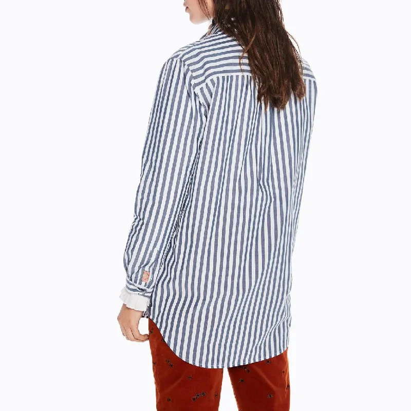 Striped Boyfriend Shirt (Blue)