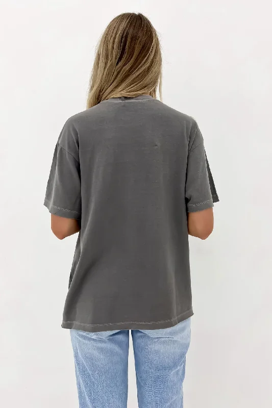 Bohemian Oversized Tee Charcoal