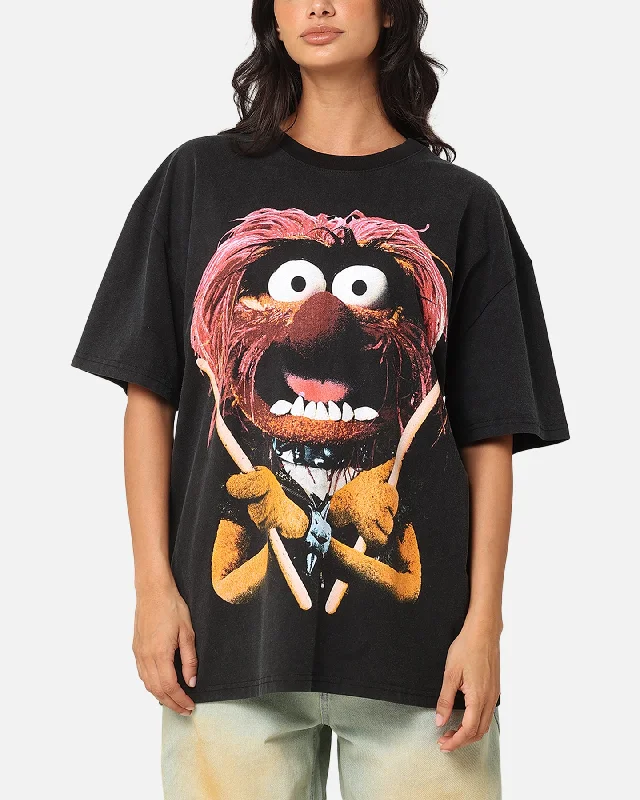 American Thrift Disney The Muppets Animal Heavy T-Shirt Vintage Black