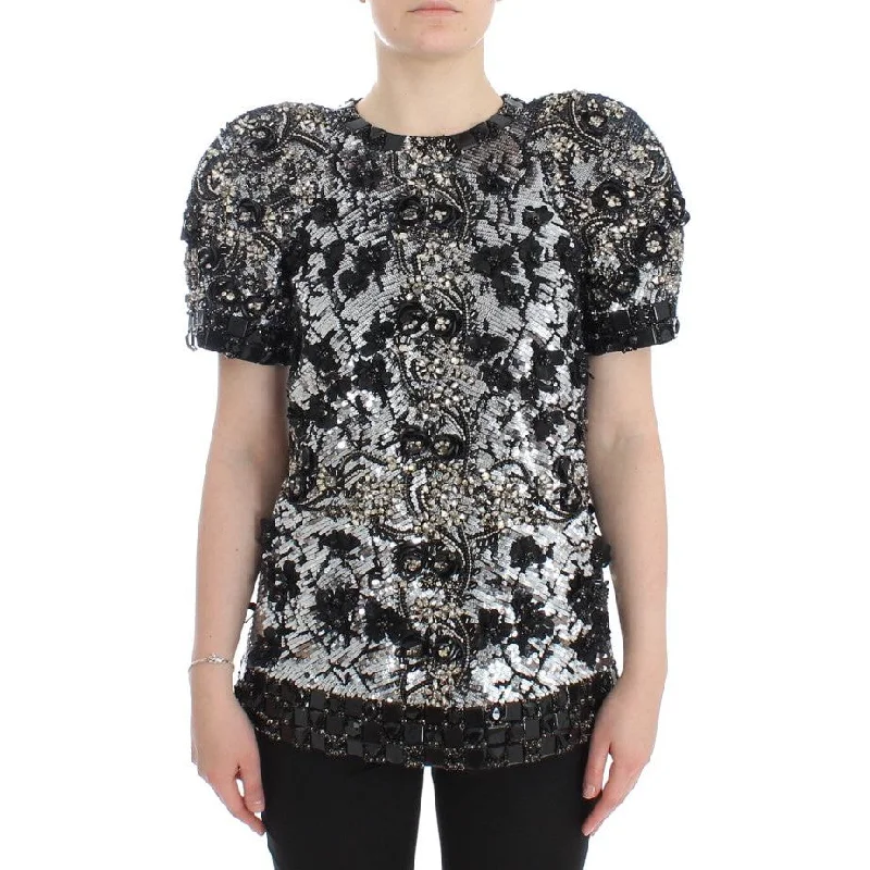 Dolce & Gabbana Crystal Embellished Knight Inspired Top