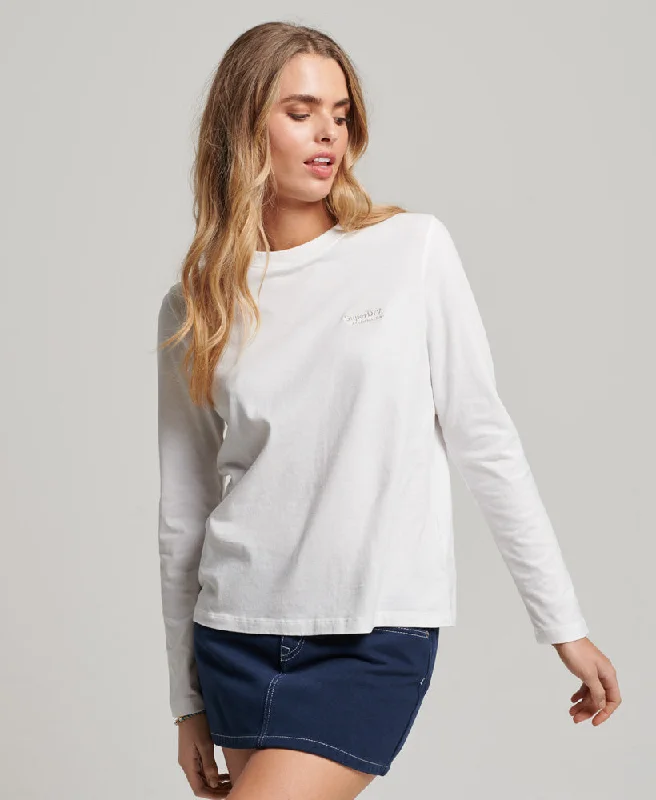 Essential Long Sleeve Top | Rodeo White