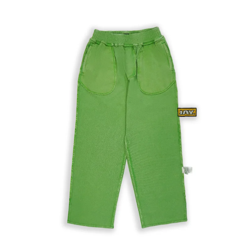 INVERTED TRACKPANTS IN GREEN [UNISEX]