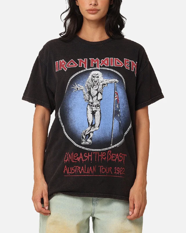 Iron Maiden Unleash Tour Vintage T-Shirt Black Vintage