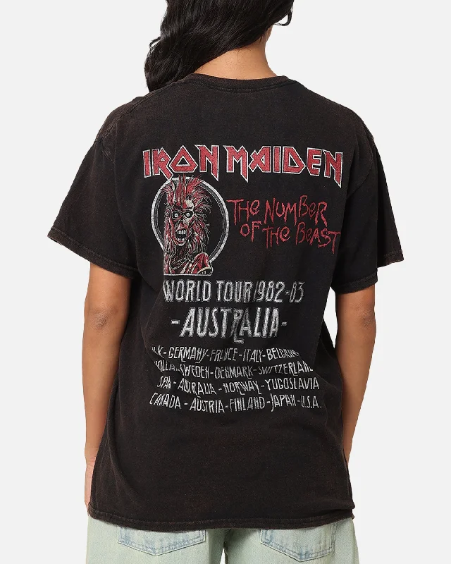 Iron Maiden Unleash Tour Vintage T-Shirt Black Vintage