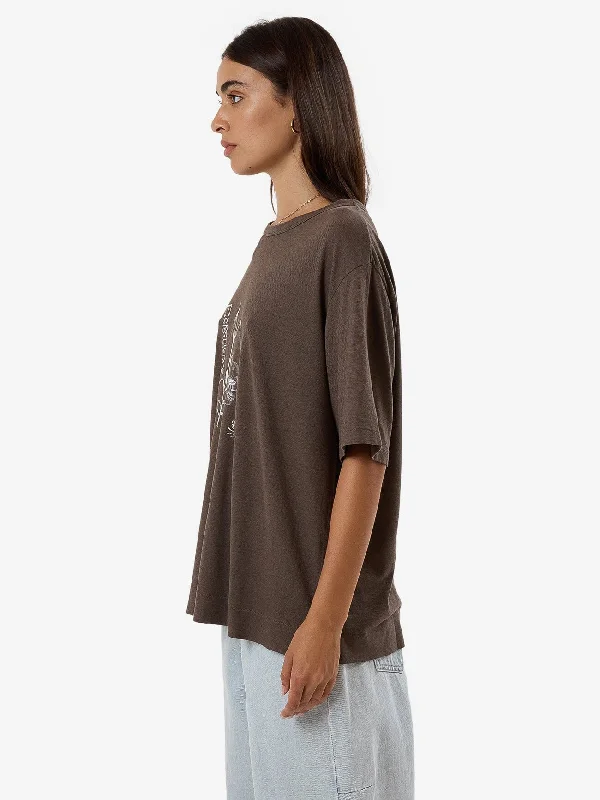 Lilium Hemp Box Tee - Tarmac