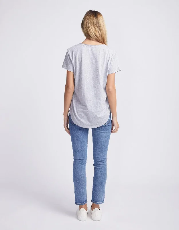 Original V Neck T-Shirt - Grey Marle